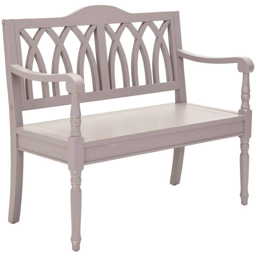 Elegant Gothic-Inspired 40" White Pine Bench