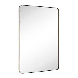 Kengston 30 in. W x 40 in. H Rectangular Stainless Steel Framed Wall Mounted Bathroom Vanity Mirror in Oil Rubbed Bronze