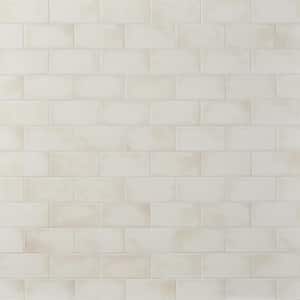 Mayan Warm White 3.93 in. x 7.87 in. Matte Ceramic Wall Tile (10.76 sq. ft./Case)