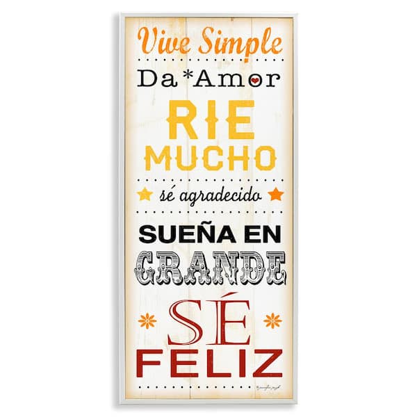 Live and Laugh Motivational by Jennifer Pugh White Framed Typography Giclee Art Print 24 in. x 10 in.