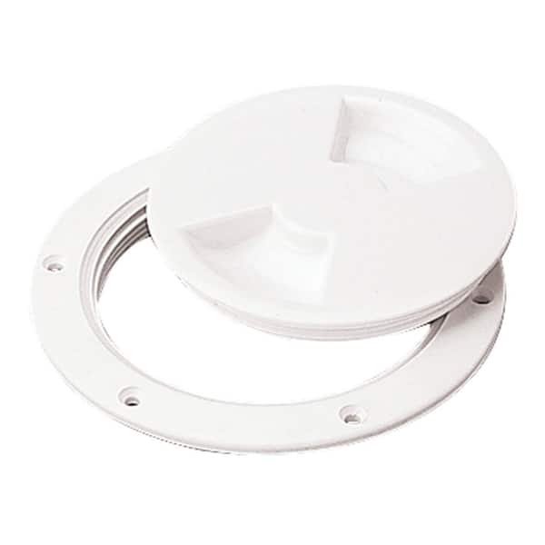 Sea-Dog Screw Out Deck Plate - 6.5 in., White
