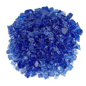 1/2 in. Cobalt Blue Fire Glass 10 lbs. Bag