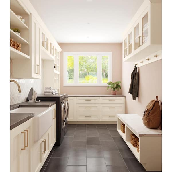 Home Decorators Collection Nashville Cream Painted Plywood Shaker Stock Assembled Wall Kitchen Cabinet End Panel 11 75 In X 36 In X 0 75 In Mwep36 Nbc The Home Depot