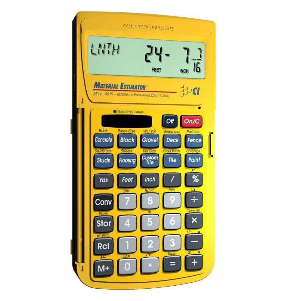 Calculated Industries Material Estimator Calculator 4019 The Home Depot