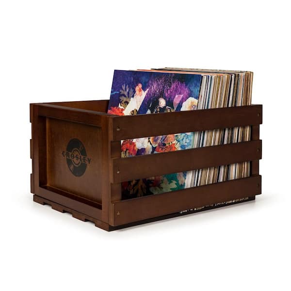 Crosley Record Storage Crate in Mahogany AC1004A-MA - The Home Depot