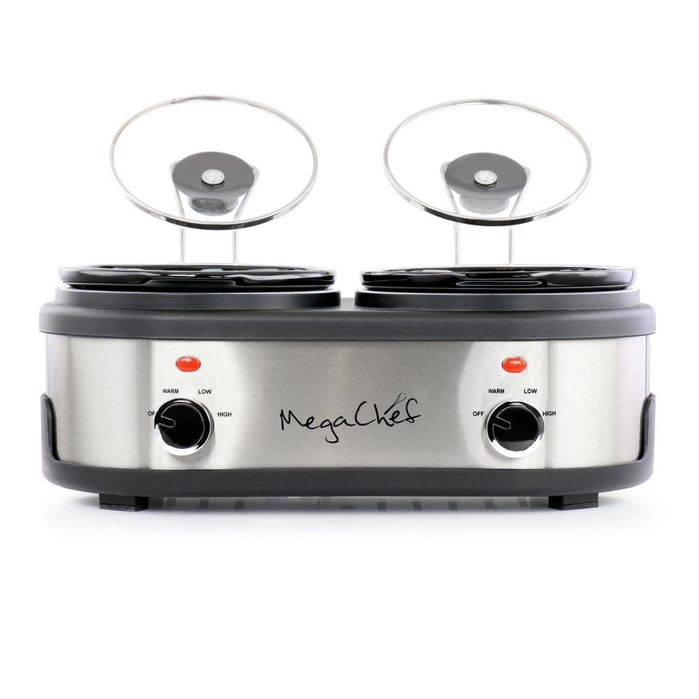 Dual 1.5 Liter Stainless Steel Crock Buffet Slow Cooker