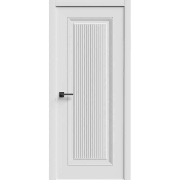 7888 36 in. x 84 in. Sold Core White Enamel Color Wood Interior Door Kit with Quick Assemble Jamb