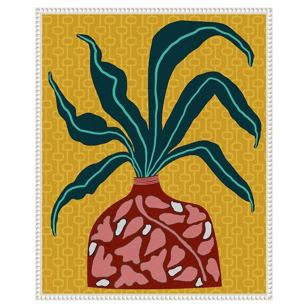 Amanti Art Snappy Botanical III by Regina Moore 23 in. W x 28 in. H Canvas Float Frame in White