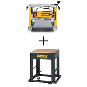 15 Amp Corded 12.5 in. Planer and Mobile Thickness Planer Stand