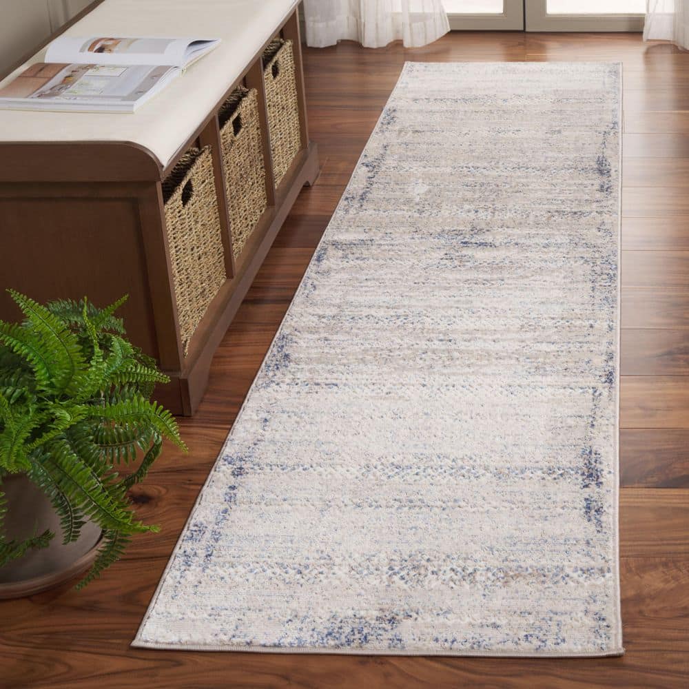 Prestige 2 ft. x 8 ft. Ivory/Blue Abstract Runner Rug price history on PriceWatchPro