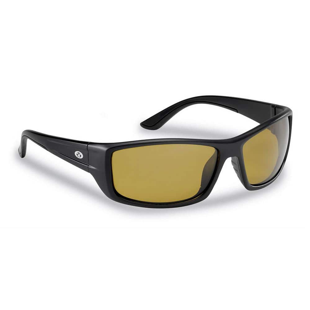 Flying Fisherman Buchanan Polarized Sunglasses Matte in Black Frame with  Yellow Amber Lens 7719BY - The Home Depot