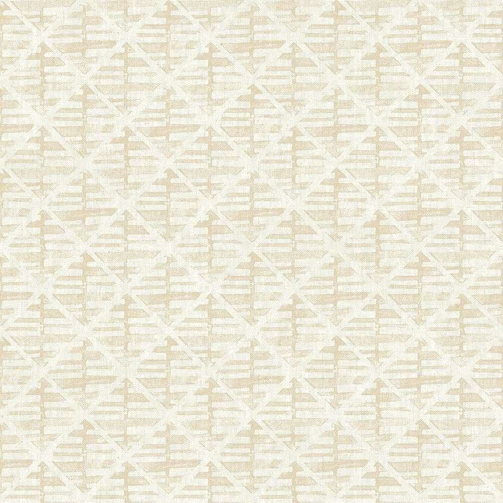 Bazaar Collection Beige Geometric Block Print Non-Woven Non-Pasted Wallpape