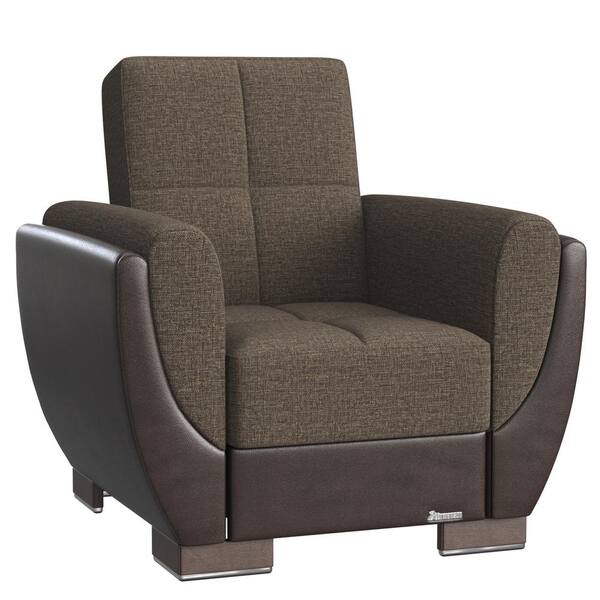 dark brown armchair