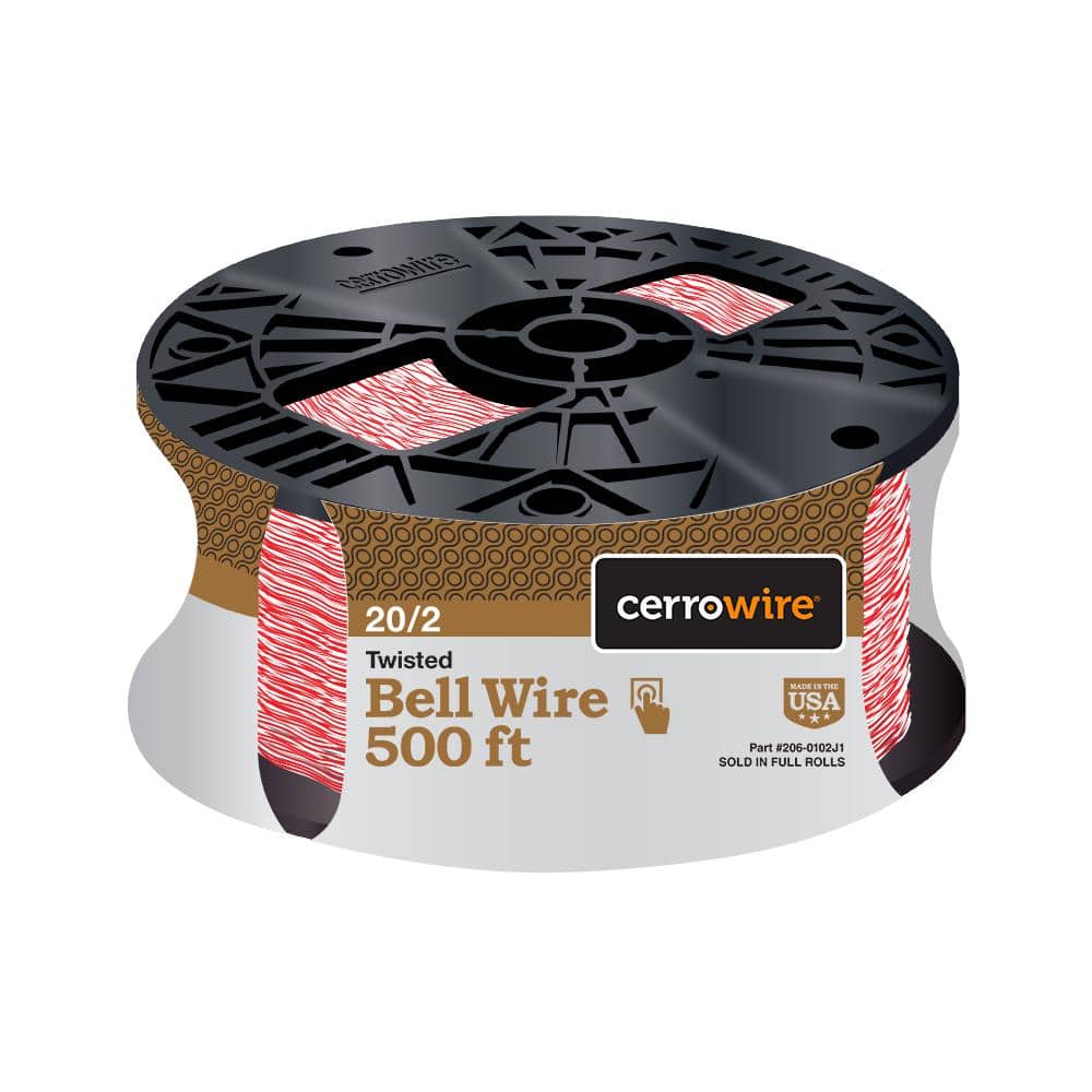 Cerrowire 500 ft. 20/2 Twisted Copper Bell Wire 206-0102J1 - The Home Depot