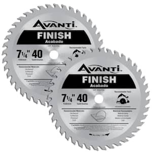 7-1/4 in. x 40-Tooth Finish Circular Saw Blade (2-Pack)