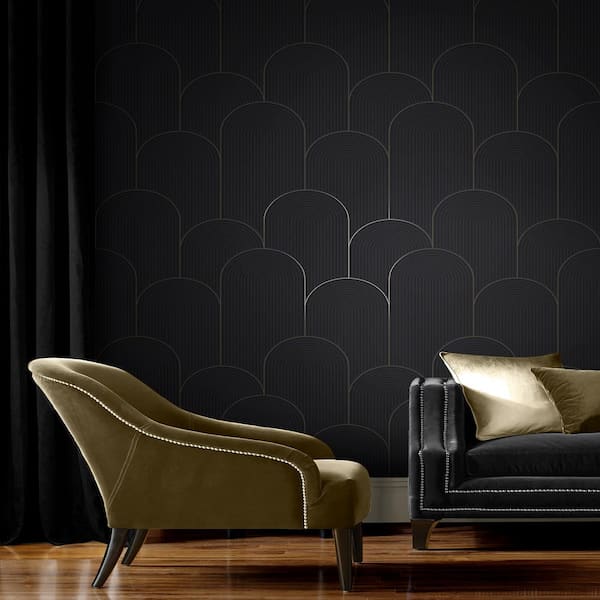 Lancet Black and Gold Wallpaper