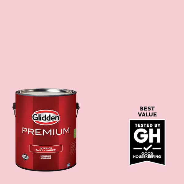 Glidden Premium 1 gal. PPG1184-2 Pleasing Pink Satin Interior Latex Paint