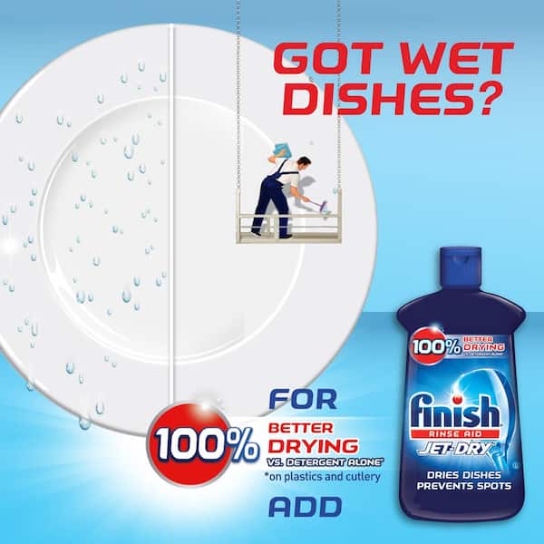 Finish 23 oz. Jet-Dry Dishwasher Rinse Aid and Drying Agent (2-Pack)  51700-88876-2 - The Home Depot