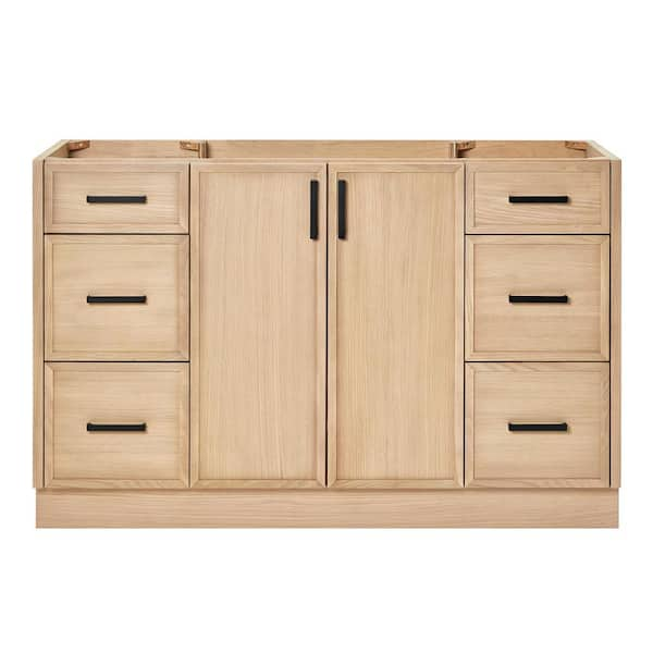 Kelly 54 in. W x 21.5 in. D x 34.5 in. H Bath Vanity Cabinet without Top in White Oak