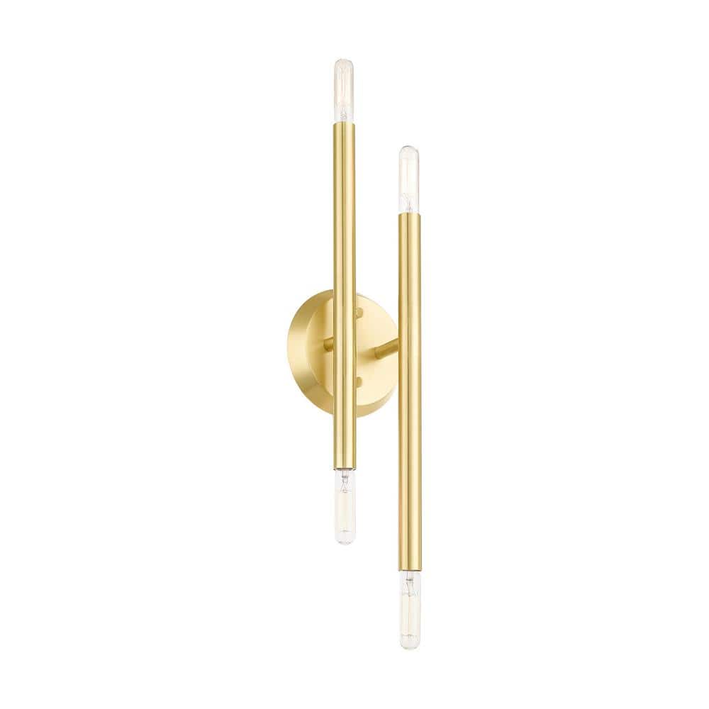 Soho Satin Brass 4-Light Dimmable ADA Wall Sconce