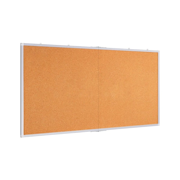 Large Cork Board 72 x 48 Bulletin Boards Foldable Wall Mounted Back Cork Board Whiteboard Panel Dry Erase Board