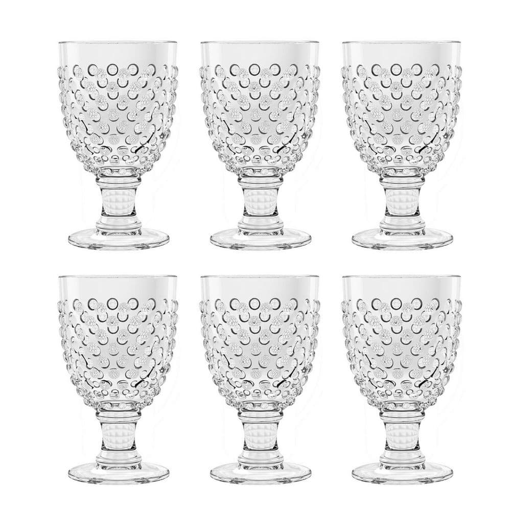 Hobnail 17 oz. Contemporary Dishwasher Safe Wine Glass Set (Set of 6) price history on PriceWatchPro