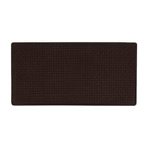 Woven Embossed Faux Leather Black 20 in. x 39 in. Anti-Fatigue Mat