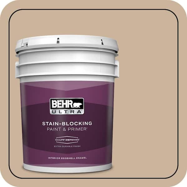 BEHR ULTRA 5 gal. #PPU4-07 Mushroom Bisque Extra Durable Eggshell Enamel Interior Paint & Primer