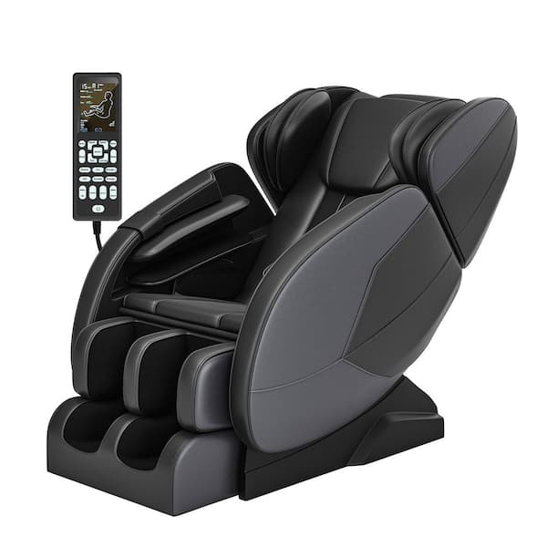 Favor-MM350 Black Recliner w/ Zero Gravity Full Body Air Pressure, Bluetooth, Heat, Foot Roller Massage Chair