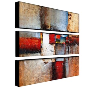 Unframed Cube Abstract VI 3-Piece Art Print 2in. x 10in .