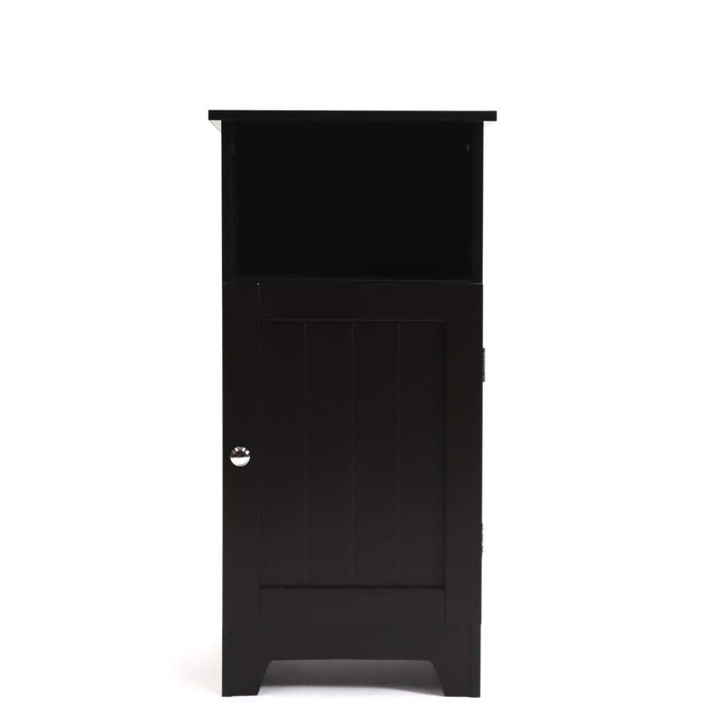 Redmon ContemporaryCountry 11.75 in.W x 11.75 in.D x 27.63 in.H Free Standing Single Door Cabinet w/ WainscotPanels in Espresso