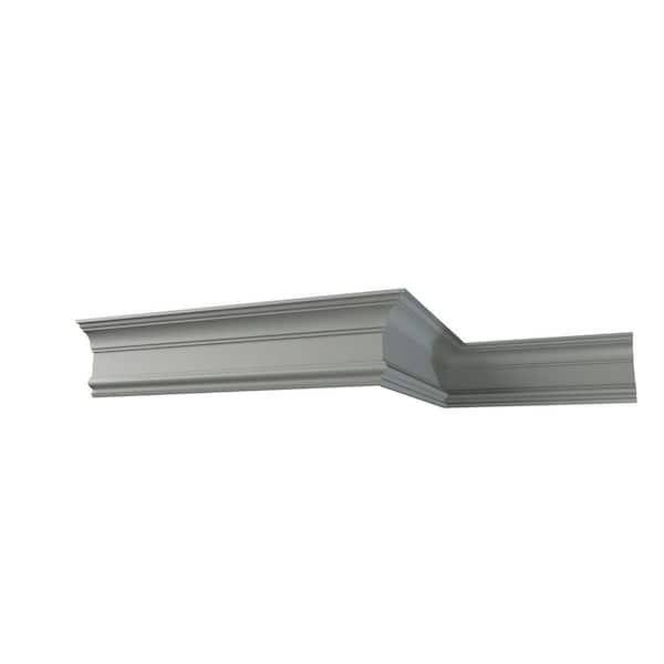 Ekena Millwork Charlene 2.5 in. D x 5.5 in. W x 12 in. L Polyurethane Crown Moulding Sample