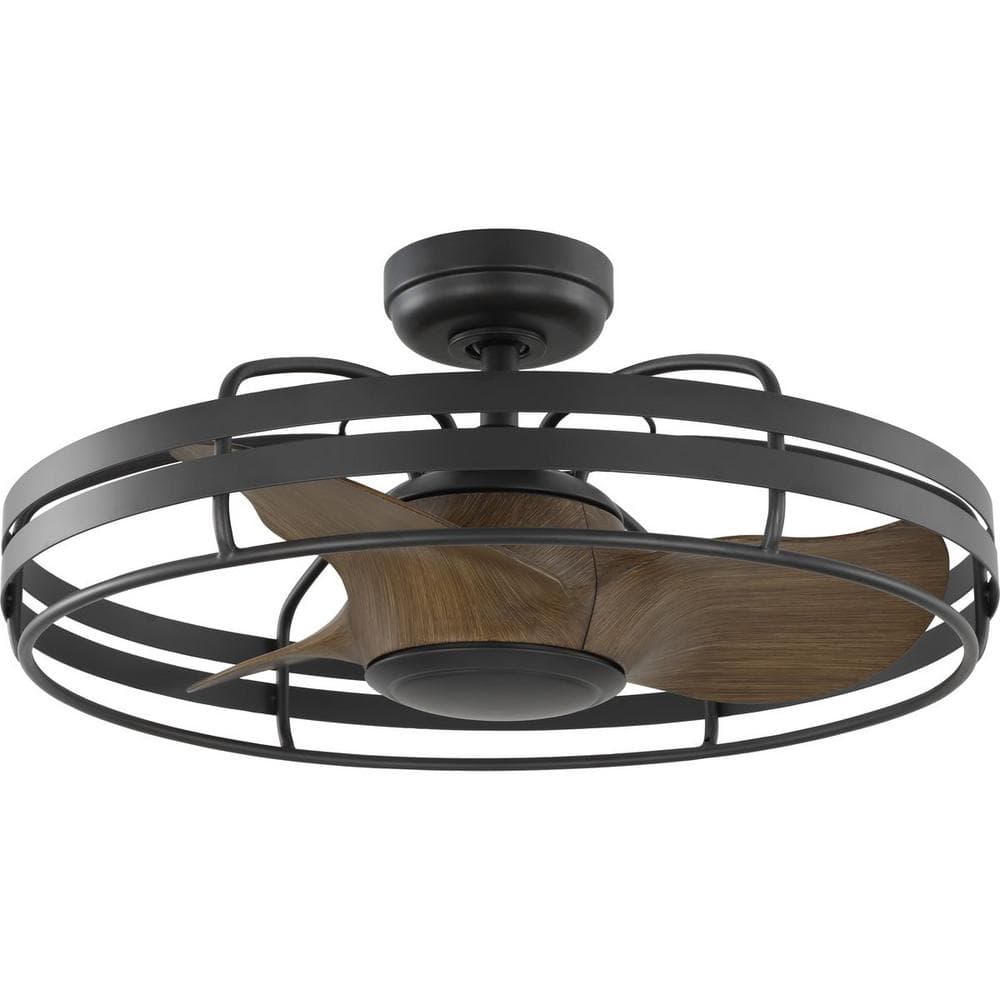 Graphite Industrial 26" Ceiling Fan with Remote and Lighting