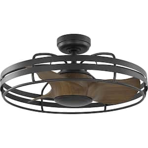 Bastrop 26 in. Indoor/Outdoor Graphite Transitional Ceiling Fan with Remote Included for Living Room