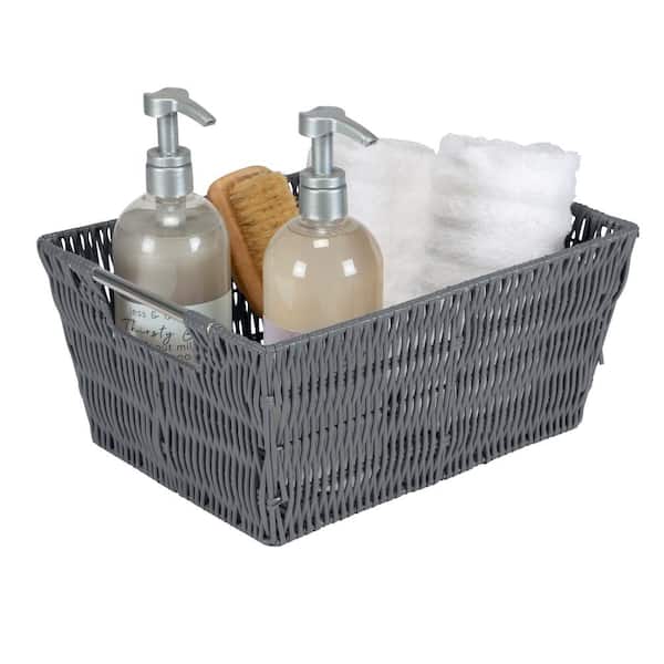Onlytak Wicker Storage Baskets, Bathroom Baskets for Shelves, Toilet Paper  Storage Baskets, Woven Storage Baskets for Organizing, Dark Grey, 12 x 12