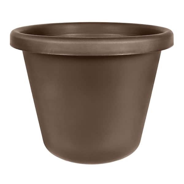 THE HC COMPANIES 24 in. x 19.25 in. Brown Indoor Outdoor Plastic Classic Flower Pot Planter
