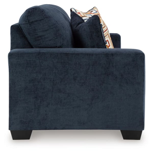 Aviemore 85 in. Blue Solid Polyester Queen Size Sofa Bed