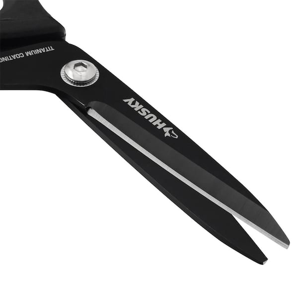 Husky 8 in. Titanium Coating Scissors 90993 - The Home Depot