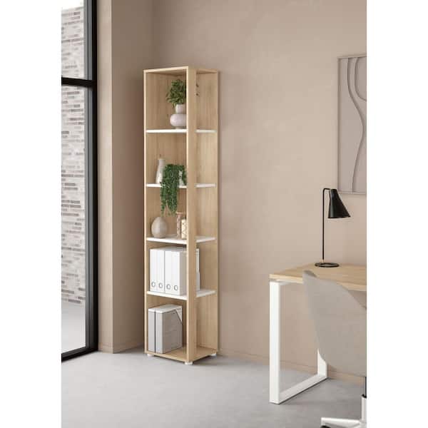 Tvilum Sign 80.59 in. Tall Jackson Hickory/White Engineered Wood