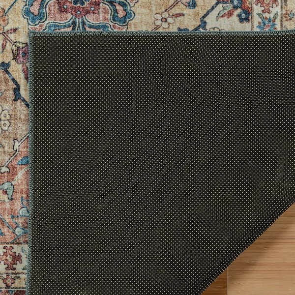 Crystal Print Cinzia Bronze 3 ft. x 8 ft. Oriental Digitally Printed Polyester Runner Rug
