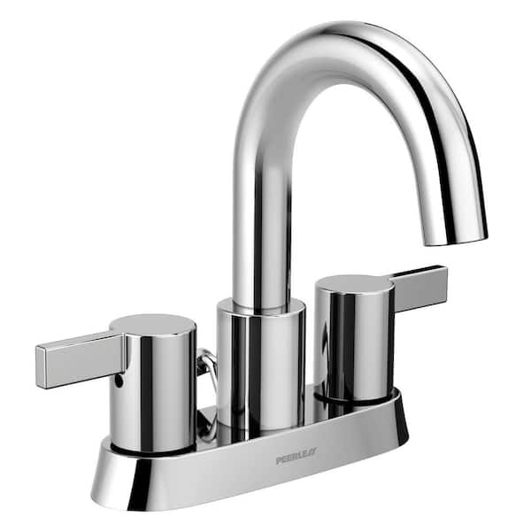 Peerless Precept 4 in. Centerset 2-Handle Bathroom Faucet in Chrome
