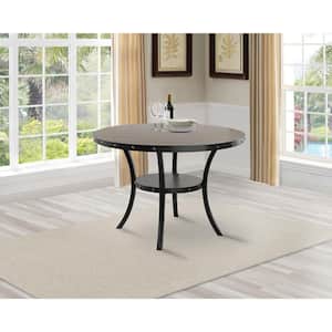 New Classic Furniture Crispin Gray Wood Round Dining Table (Seats 4)