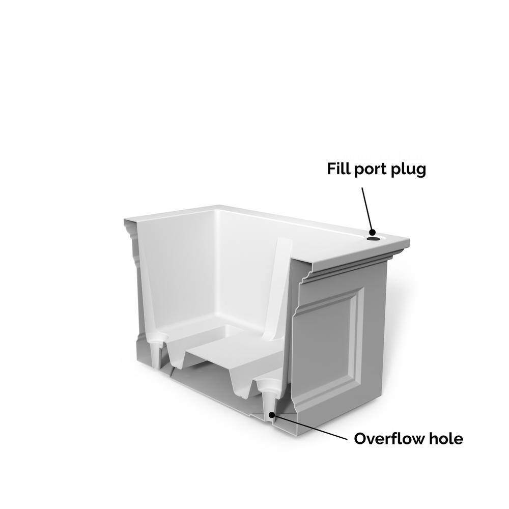 Fairfield 24x24 White Plastic and Wood Elevated Garden Bed