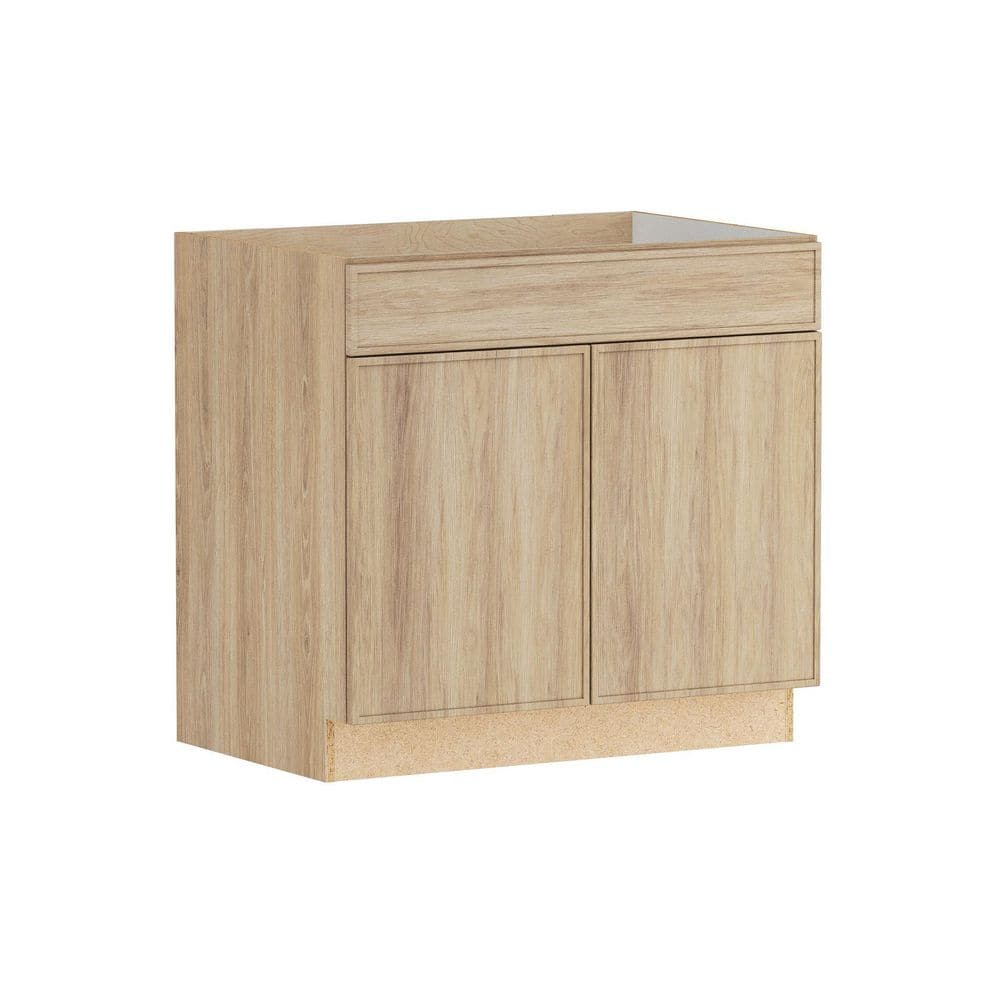 Designer Series Renly 36 in. W x 24 in. D x 34.5 in. H Assembled Slim Shaker Sink Base Kitchen Cabinet in Sandstone price history on PriceWatchPro