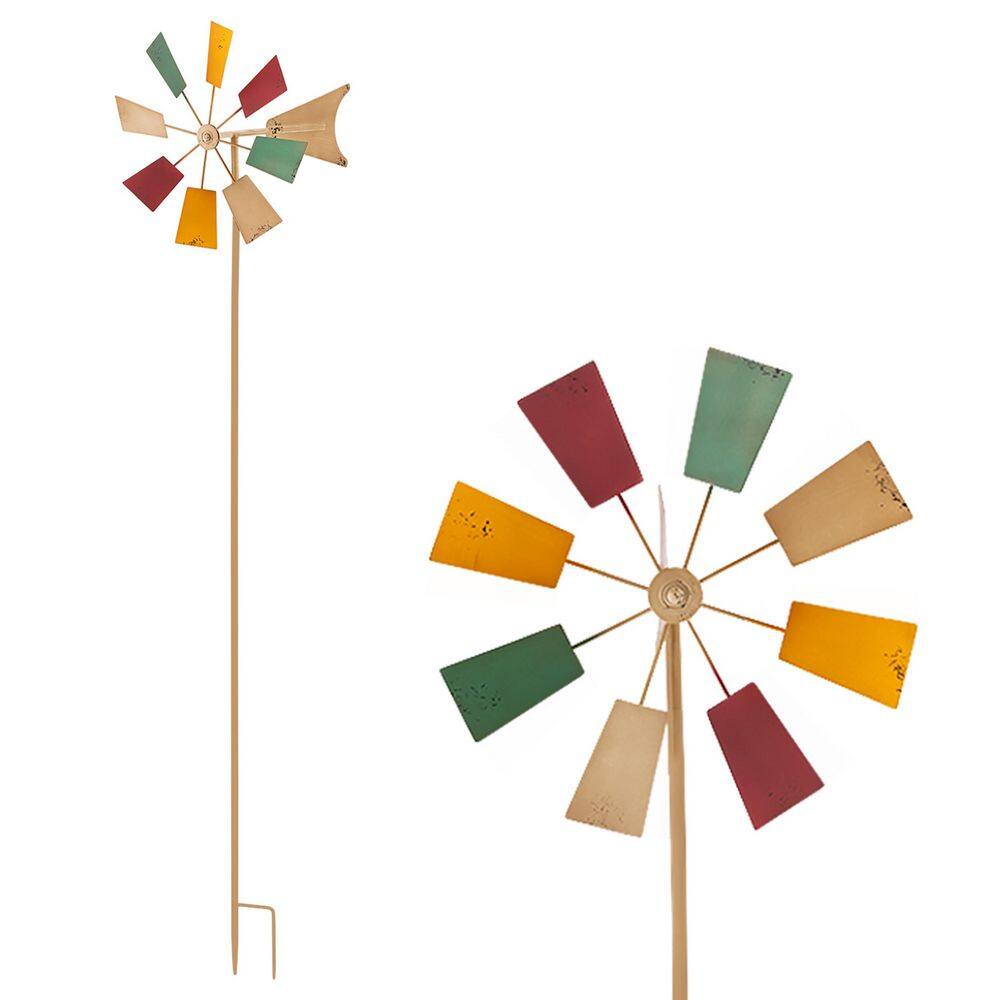 52 in. Outdoor Metal Windmill Spinner Stake Yard Decoration, Multicolor price history on PriceWatchPro