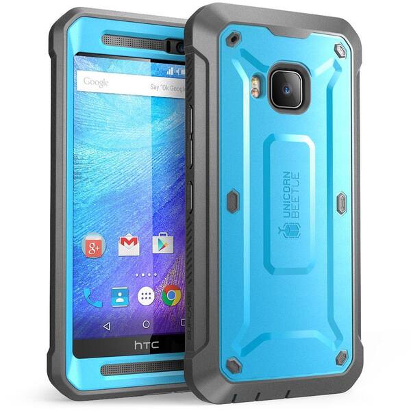 SUPASE SUPCASE Unicorn Beetle Pro Full-Body Rugged Case for HTC One M9, Blue/Black