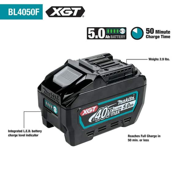 Makita 40V max XGT 5.0Ah Battery BL4050F - The Home Depot