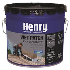 208 Wet Patch Black Roof Leak Repair Sealant 3.3 gal.
