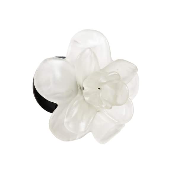 Dale Tiffany Hand Blown White Rose Bud 4.75in.  Wide Matte Handcrafted Art Glass Wall Decor