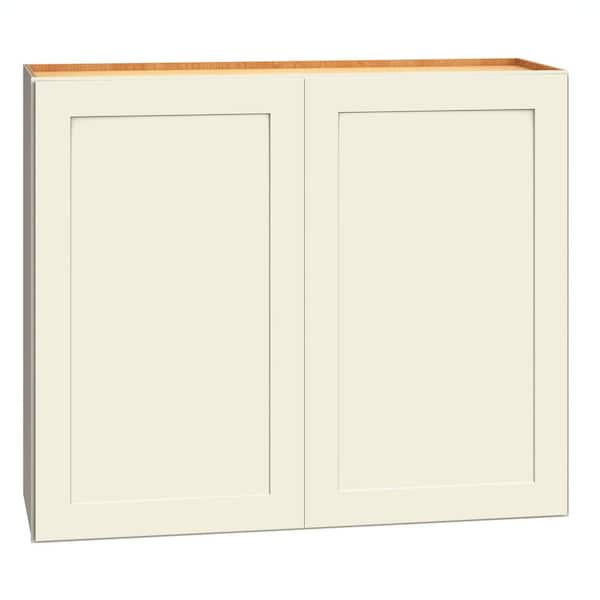 QuickShip Cottage 36 in. W x 12 in. D x 30 in. H Assembled Plywood Shaker Wall Kitchen Cabinet in Starlight
